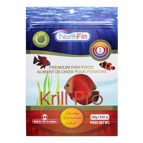 Northfin Krill Pro Fish Food, Slow-Sinking Pellets, 2mm, 250g - size: 8.81 Ounce (Pack of 1), style: 2mm