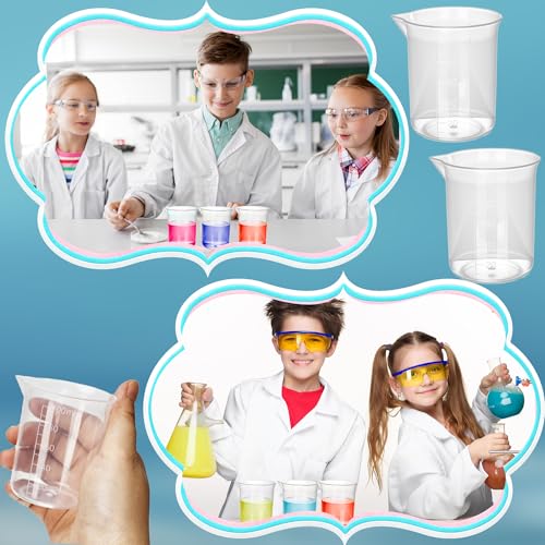 36 Pcs Plastic Measuring Cups Clear Graduated 100 ML/3.4 OZ Measuring Cups Mixing Beaker for Resin DIY Classroom Experiment Laboratory