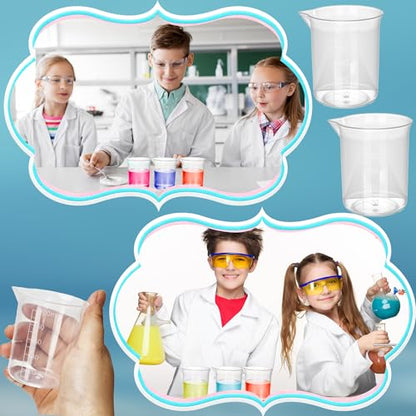 36 Pcs Plastic Measuring Cups Clear Graduated 100 ML/3.4 OZ Measuring Cups Mixing Beaker for Resin DIY Classroom Experiment Laboratory