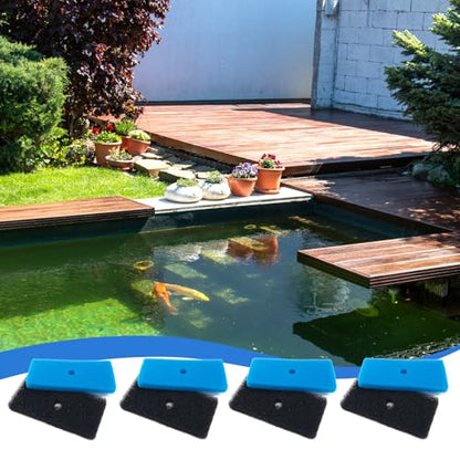4 Sets Pond Filter Pads, Coarse and Fine Sponge Pond Filter Media Compatible with 52231 and 52229 Box for Outdoor Aquariums Fountains