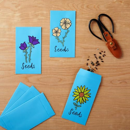 Okuna Outpost Money Envelopes - 3.5 x 6.5 in, Blue, 100-Pack, Modern - Peel & Seal Flap & 100 GSM Paper - Coin Envelopes for Cash Storage, Budgeting & Gifting