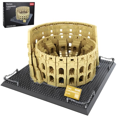 CAXIMSY Roman Colosseum Architecture Model Building Block Sets The Office Landmarks Skyline Set Toys Collection for Adults Kids 1756 Pieces - style: Rome Colosseum Model