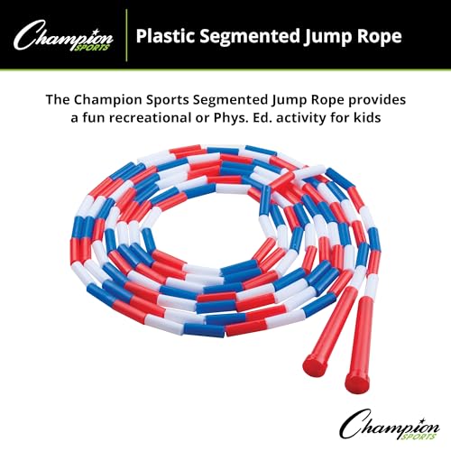 Champion Sports Plastic Segmented Jump Rope - color: White (16 Feet)