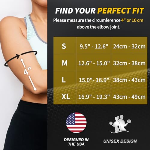 CAMBIVO 2 Elbow Sleeves and 1 Tennis Elbow Strap Set for Tendonitis Relief | Counterforce Pad Targets Extensor Pain, Adjustable Hook-and-Loop Fit, Breathable 3D Knit Sleeve, 2+1 Combo Set, Men & Women - color: Black(2Pcs Elbow Sleeve+1Pcs Elbow Strap), si