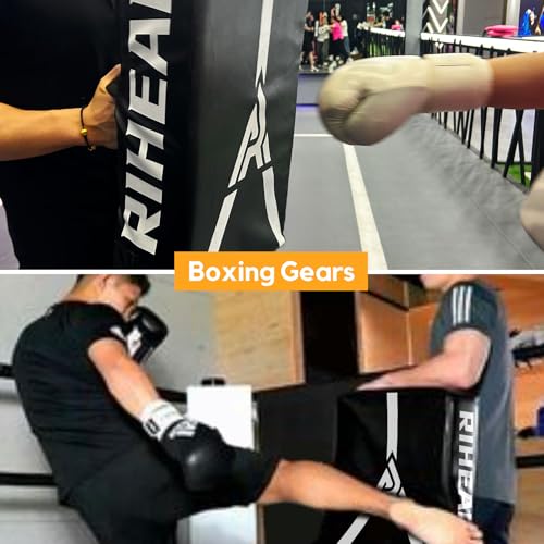 Martial Arts Kicking Shield Pad for Muay Thai, Taekwondo Football, Basketball, Hockey Training - Denser Foam, High-Density PU Leather Cover - color: Black Pad