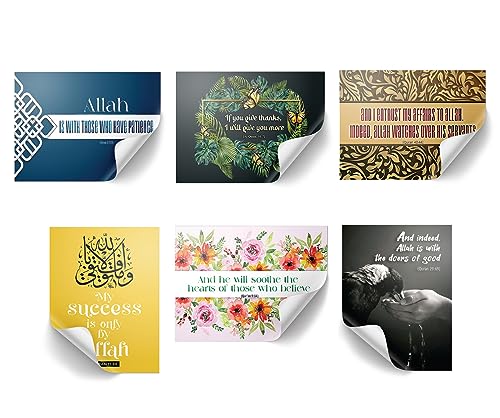 6 Islamic Stickers Muslim Stickers Islamic Gifts Quran Verse, Hadith and Islamic Quote Stickers Reminder Stickers Planner Stickers Islamic Art Prints Vision Board (Quotes) - color: Quotes