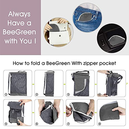 BeeGreen Mesh Drawstring Bag Swim Backpack for Beach Pool Sports Gym Draw String Cinch Bags for Swimming Soccer Basketball Gear Grey - color: Grey, style: Mesh Bag