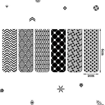 Zonon 24 Pcs Magnetic Bookmarks Bulk Clips Black White Classic Magnetic Page Markers Page Clip Bookmark Funny Bookmark Gifts for Reading Lover Party Favor Office Reading Supplies - style: Simple