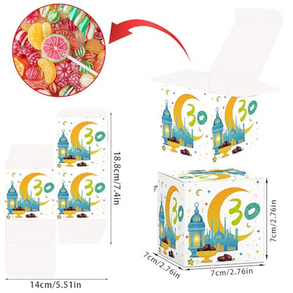Ramadan Advent Calendar 2025, 30 Ramadan Countdown Boxes with Festive Islamic Art, Eid Mubarak Coutdown Calendar Fillable Ramadan Gifts Box, Ramadan Decorations for Home