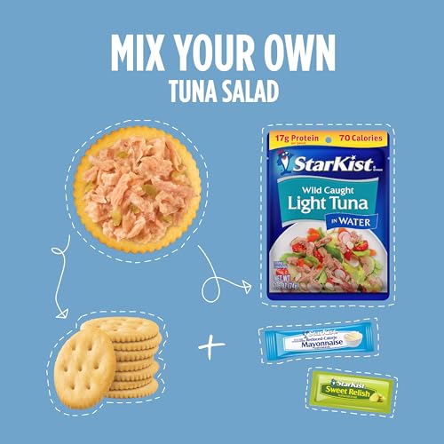 StarKist Lunch-To-Go Mix Your Own Tuna Salad, Chunk Light Tuna Pouch, 4.5 Ounce Kit, (Pack of 5) - size: 4.5 Ounce (Pack of 5)