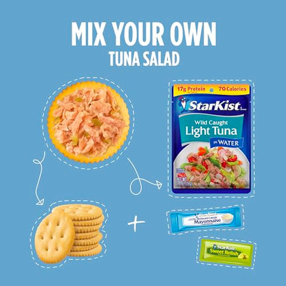 StarKist Lunch-To-Go Mix Your Own Tuna Salad, Chunk Light Tuna Pouch, 4.5 Ounce Kit, (Pack of 5) - size: 4.5 Ounce (Pack of 5)
