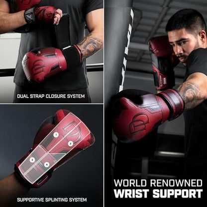 Hayabusa Marvel Hero Elite Boxing Gloves for Men and Women - color: Daredevil, size: 16oz