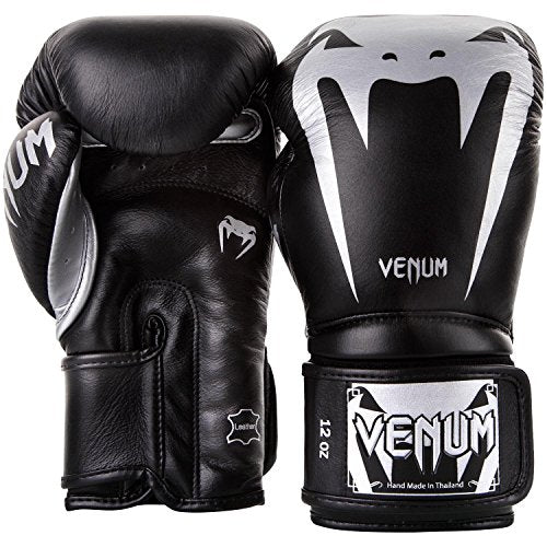 Venum Giant 3.0 Boxing Gloves - Nappa Leather - color: Black/Silver, size: 14 oz