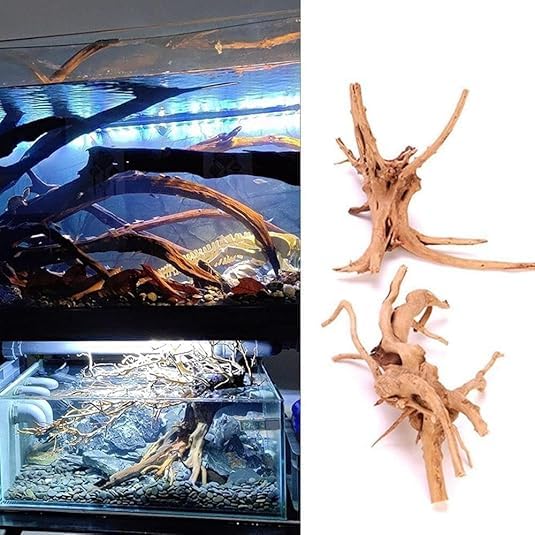 1 Pc Natural Driftwood for Aquarium, Reptile Branches Terrarium Wood Aquarium Trunk Driftwood Tree Fish Tank Log Decoration Plant Stump Clever Design(8-10Cm)