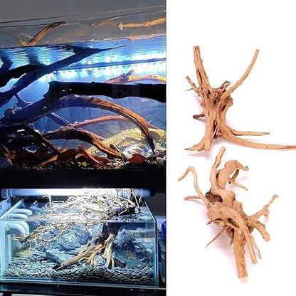 1 Pc Natural Driftwood for Aquarium, Reptile Branches Terrarium Wood Aquarium Trunk Driftwood Tree Fish Tank Log Decoration Plant Stump Clever Design(8-10Cm)