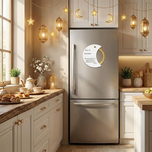 Ramadan Decorations Refrigerator Magnets, Ramadan Advent Calendar, Soft Magnetic Stickers, Ramadan Fridge Magnets,Islamic Decor,Eid Mubarak Magnets (H) - color: H