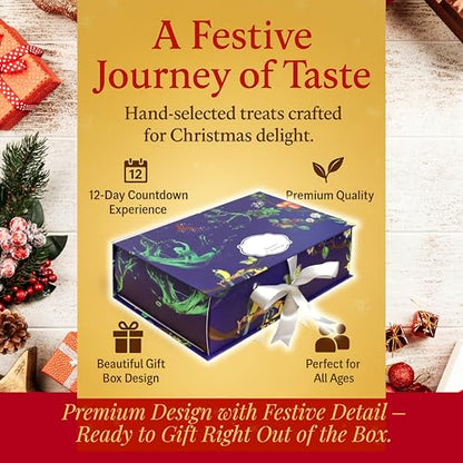 12-Day Advent Calendar Dried Fruit & Nuts Holiday Gift Box | Healthy Gourmet Dried Fruit Selection Including Mango, Fancy Medjool Dates, Pears, Peaches, Apricots, Figs and Prunes - size: 12.2 x 8.54 x 5.2 inches; 3 Pounds