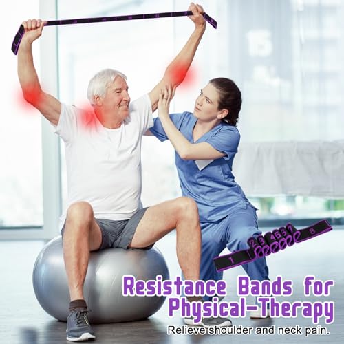 Resistance Bands with Handles, Elastic Stretching Strap for Physical Therapy, Yoga Strap for Stretching Equipment, Shoulder Leg Stretchers Bands for Exercise, Shaping, Flexibility - color: Red