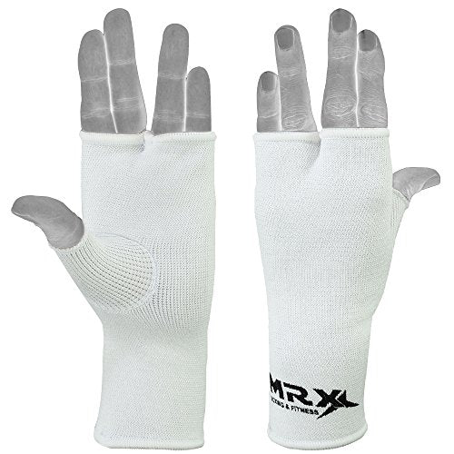 MRX Muay Thai Boxing Inner Gloves Protective Hand Wrap - color: White, size: Small