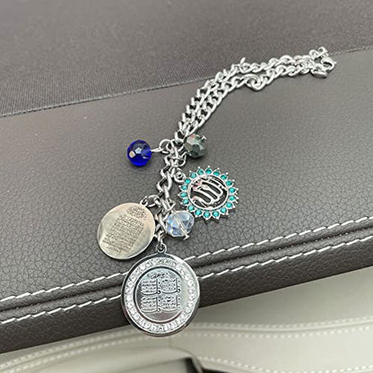 Islam car hangings Allah Four Qul suras AYATUL KURSI Stainless Steel Car Pendant