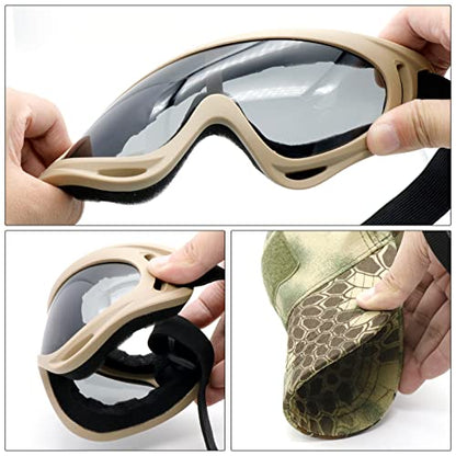 Airsoft Mask with Goggles, Foldable Half Face Airsoft Mesh Mask with Ear Protection for Paintball Shooting Cosplay CS Game - color: JPP-3PCS, size: 3pcs