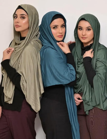 Premium Jersey Hijab Scarf for Women - Muslim Head Scarf - color: White