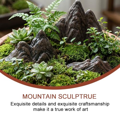 3Pcs Aquarium Micro-Landscape Mountain Rock. Mini Aquarium Mountain View. Miniature Mountain Figurines Iandscape Model. Micro Landscape Decorations for Fish Tank