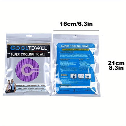 Quick Dry Cooling Sports Towel - Soft andBreathable Microfiber Towel for Outdoor Activities, Stay Cool and Refreshed All Day-SGMJ-zi - color: Purple