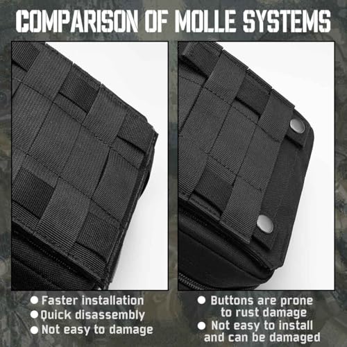 Upgrade Molle Rip Away Ifak Pouch, Tactical Small Belt First Aid Pouch Medical Utility EMT Pouch Only - color: Upgrade - Black