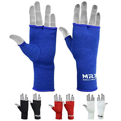 MRX Muay Thai Boxing Inner Gloves Protective Hand Wrap - color: Blue, size: Large