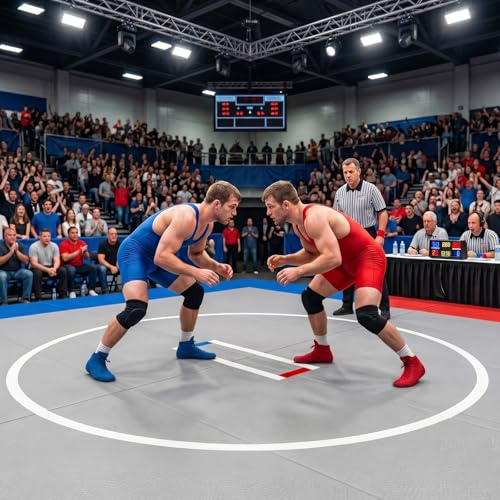 10' x 10' Wrestling Mat (118" x 118" x 1.18") Roll-Up Jiu Jitsu Mat for Home Gym, BJJ, MMA, Grappling, Judo & Martial Arts Training, Durable Non-Slip Folding Exercise Mat - color: Gray