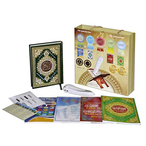 Ramadan Digital Quran Pen 8GB Memory Downloading Reciters and Languages English Arabic Urdu French Spanish German etc,with 6 Holy Quran Books for Kid and Arabic Muslims Learner - color: Quran Pen M9