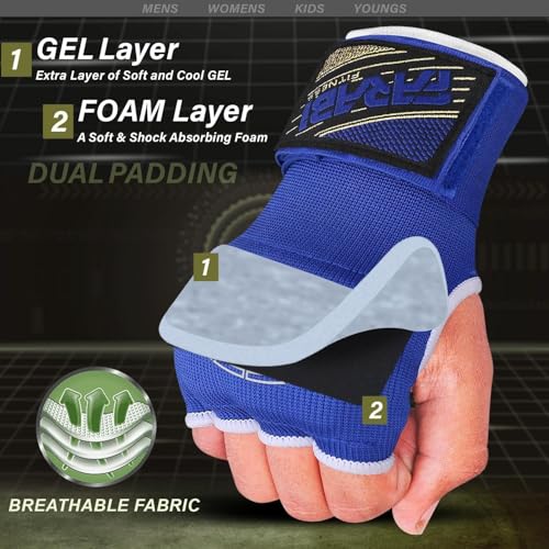 FARABI Kids Hybrid Boxing Inner Gloves Punching Boxing Gloves - color: Blue