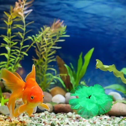 GANAZONO Artificial Aquatic Plant Aquarium Decor Green Silicone Mini Aquatic Plant Fish Tank Ornament for Freshwater Landscaping for Home Aquarium Decoration