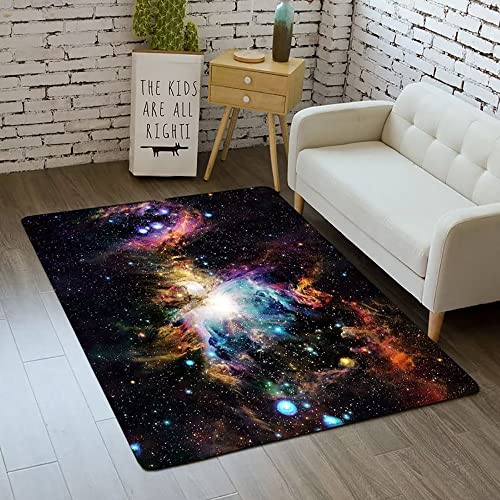 Outer Space Rug for Kids Bedroom 3x5 ft Galaxy Carpet for Boys Room Soft Non-Slip Solar System Area Rug 3D Planet Universe Rug for Living Room - color: Style Ff, size: 3' x 5' (Rectangular)