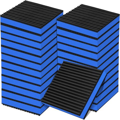 24 Pack Anti Vibration Pads for Washing Machine 4"x4"x7/8", Sound Isolation Vibrating Pad Ribbed Rubber Damping Mat EVA Center for Air Compressors, Conditioner, Treadmill, HVAC Washer Dryer - size: 4" - 24 Pack