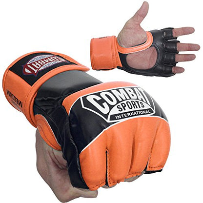 Combat Sports Pro Style Grappling MMA Gloves - color: Blue, size: Youth Medium