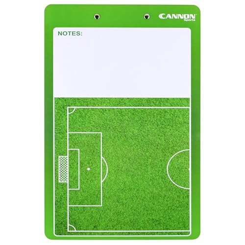 Cannon Sports Dry Erase Coaches Board with Marker - Double-Sided Dry Erase Coaching Board for Baseball, Basketball, Football, Soccer, and Hockey - Perfect for Practices and Games (Soccer) - style: Soccer