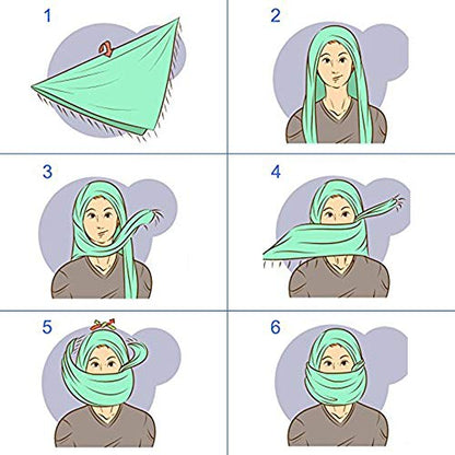 HOMELEX Keffiyeh Arab Head Scarf for Men Sheikh Muslim Turban Saudi Dubai Headwear - color: Black-q