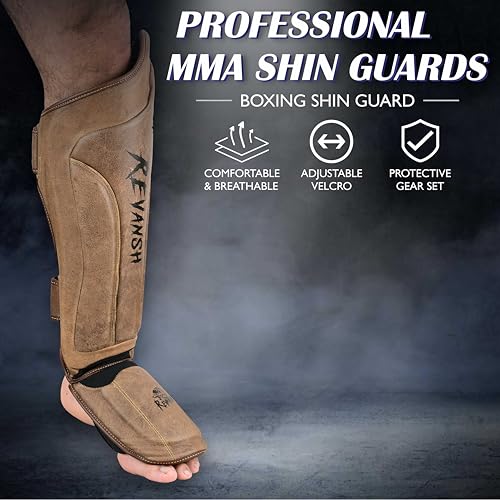 Shin Guards - Premium Protection for Boxing, MMA, Muay Thai, Kickboxing, and Martial Arts - Durable, Comfortable, Lightweight Combat Gear - size: Medium