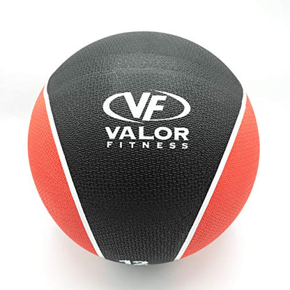 Valor Fitness 무게감 있는 의료용 볼 휴대용 고무 중간 볼 무게 코어 밸런스 복부 운동 장비 홈 체육관 운동 - color: 5.4kg(12파운드) 볼