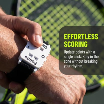 OUNONA 2pcs Wrist Score Counter for Tennis, Cricket, Adjustable Strap Manual Points & Games Dials, Manual Dial Match Score Keeper for Coaching