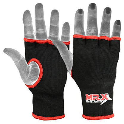 MRX Muay Thai Boxing Inner Gloves Protective Hand Wrap (Black,Red Large) - color: Red, size: Large
