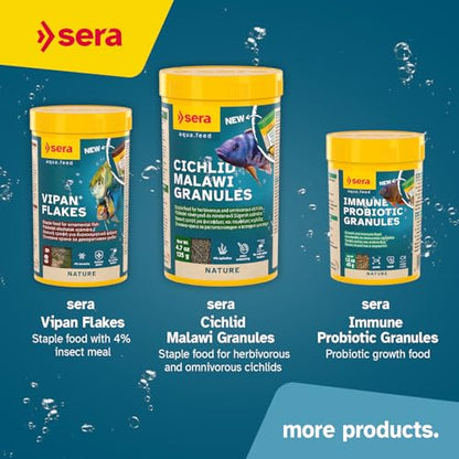 Sera O-Nip Nature 24 Tabs 0.59 oz | Complete Feed for All Ornamental Fish | Adhesive Tablets Stick to The Aquarium Glass | High Protein | No Dyes & Preservatives | with Bloodworms, Krill & Tubifex - size: 0.59 Ounce (Pack of 1)