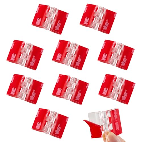 10 Pcs Clear Acrylic Small Hinges 25 x 33 mm Self Adhesive Mini Hinge Swing Clear Door Hinge Tiny Adhesive Hinges for Crafts Cabinet Drawer Jewelry Box DIY Display Plastic Box - size: 25 x 33 mm (1 x 1.3 inch)