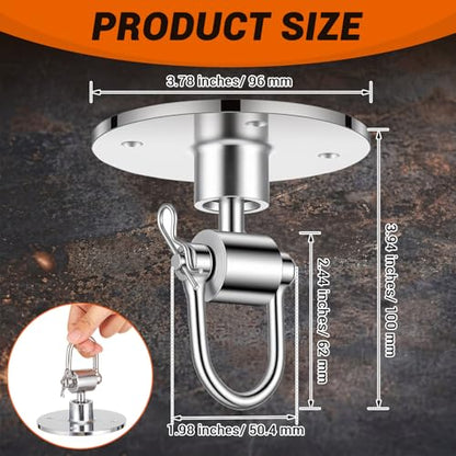 Moxweyeni 2 Pack Speed Bag Swivel Kit Stainless Steel 360° Ball Bearing Speed-Bag Mount with Screws Professional Boxing Speedbag Swivel for Home Gym, Platform & Punching Bag Stand