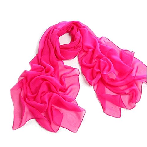 Tapp Collections™ Fashionable Soft Chiffon Scarf - color: Solid / Magenta