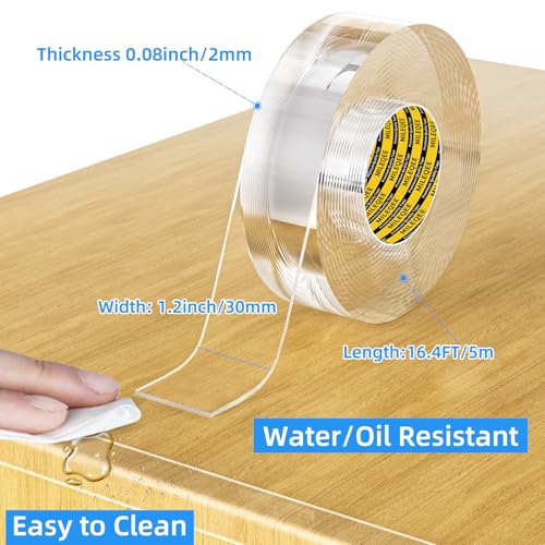 Clear Edge Protector Strip,1 Pack x 1.18in x 16.4FT | 2mm thick，Sharp Edge Wrap Cover Tape, Self Adhesive Protective Bumper Guards for Cabinet Door Desk Bed Furniture Waterproof - size: 1 Pack x 1.18in x 16.4FT
