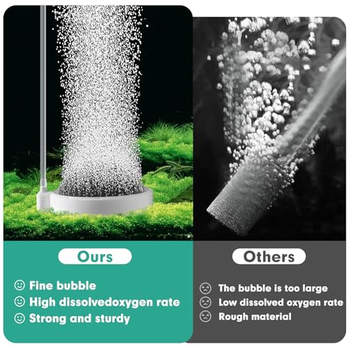 Aquarium air Stones, 2 Inch Nano Fish Tank Bubbler, High Dissolved Oxygen Air Diffuser Aerator for Air Pump Fish Tank Small Bucket and Hydroponics - size: 5cm