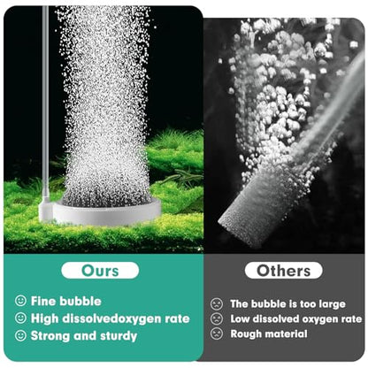 Aquarium air Stones, 2 Inch Nano Fish Tank Bubbler, High Dissolved Oxygen Air Diffuser Aerator for Air Pump Fish Tank Small Bucket and Hydroponics - size: 5cm